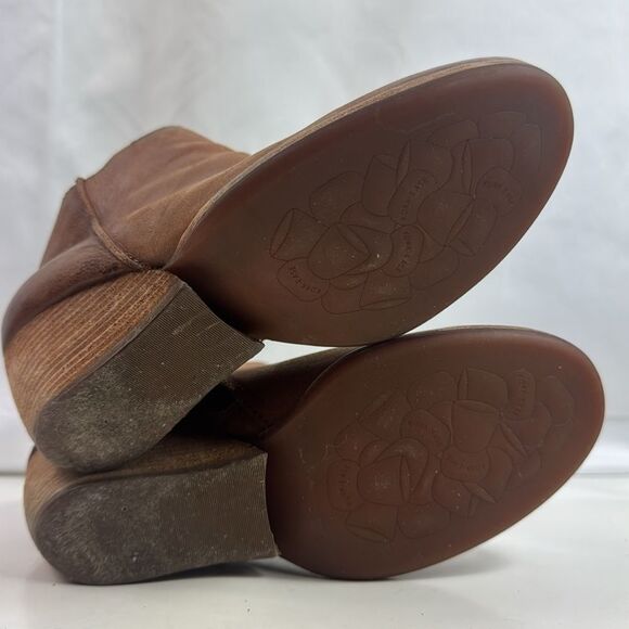 Kork-Ease Destressed Brown Leather Wedge Women's Ankle Boots - Picture 12 of 15